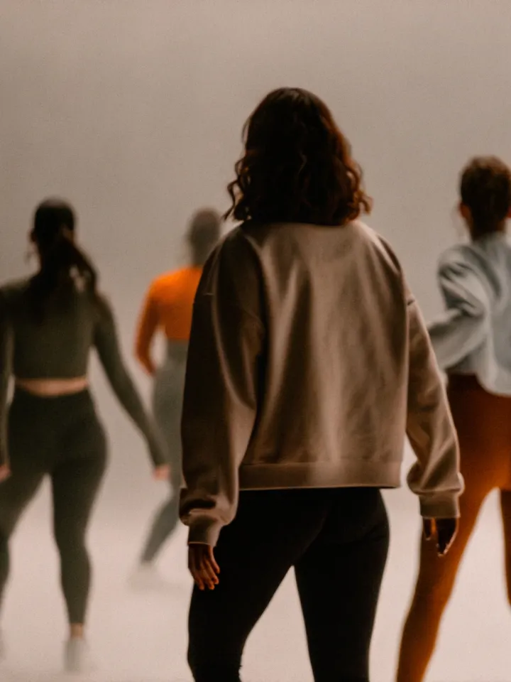 Grupo praticando exercícios de reflexão